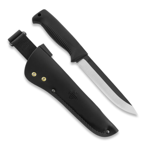 M95_01uncoated_leather M95 RANGER PUUKKO Uncoated / Black, leather sheath